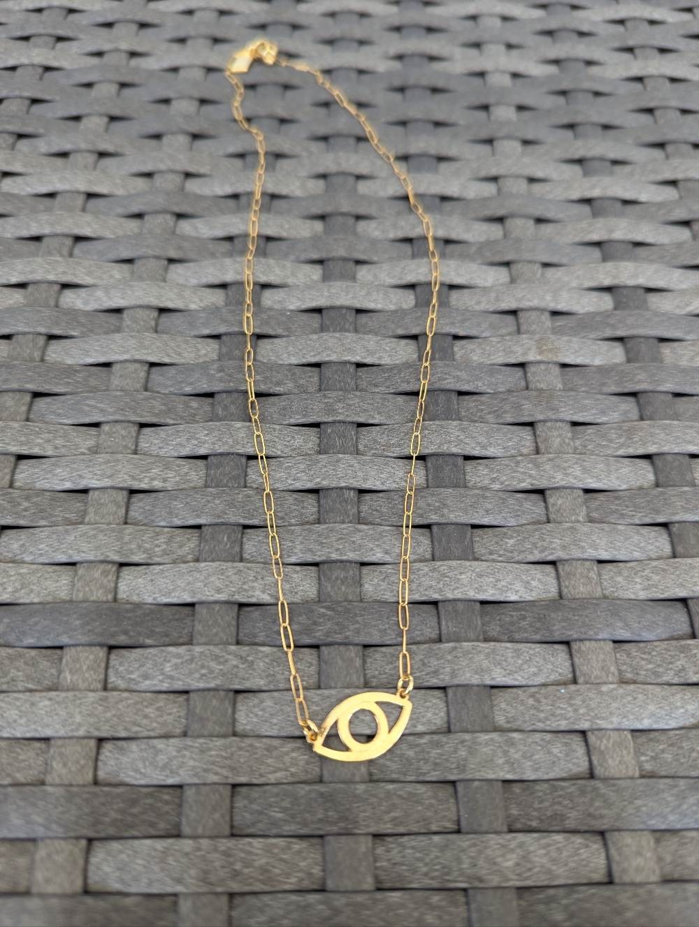 New! Electric Picks Gold Evil Eye Necklace